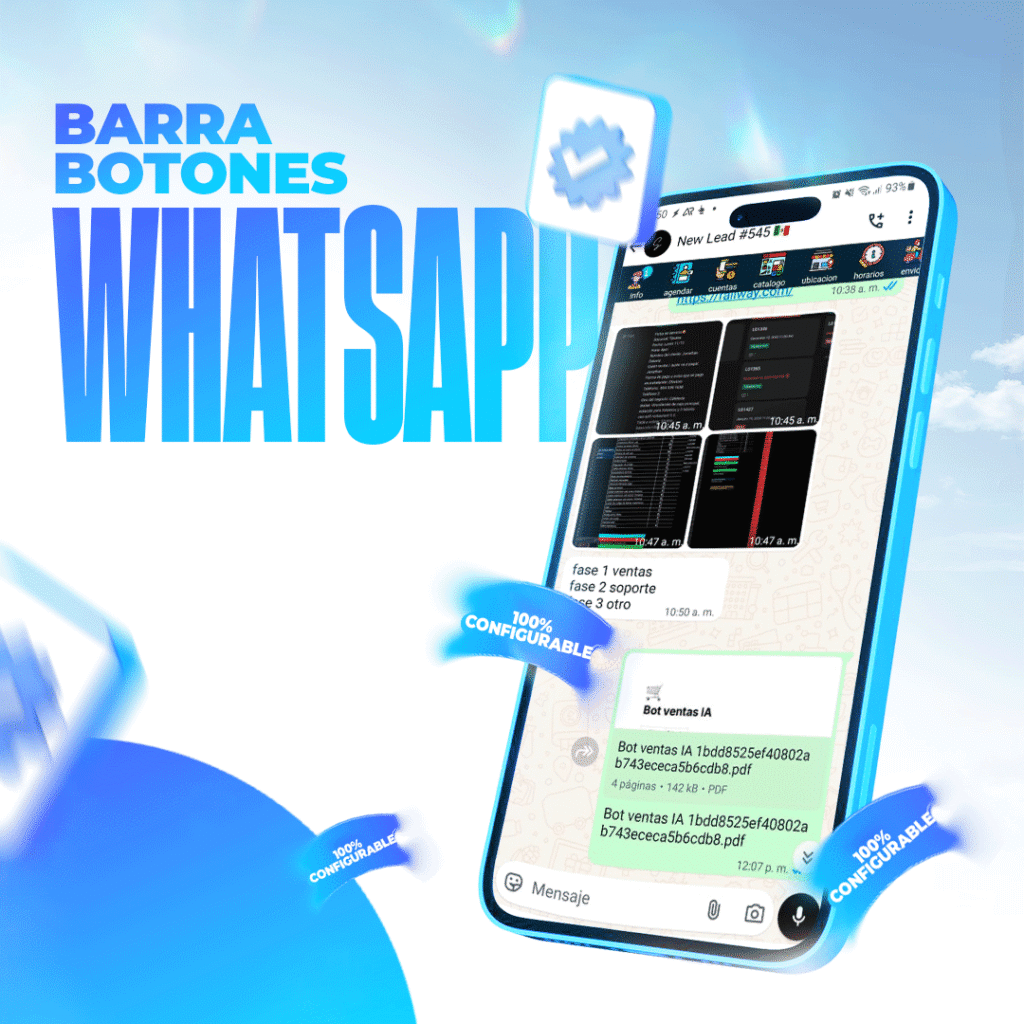 Barra Botones Whatsapp